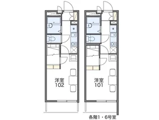 レオパレスゆきⅡ【402号室】の間取り