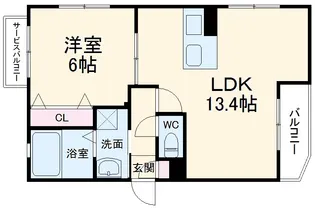 La Grande MaisonⅢ【201号室】の間取り