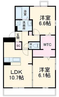 Side three A【2階】の間取り