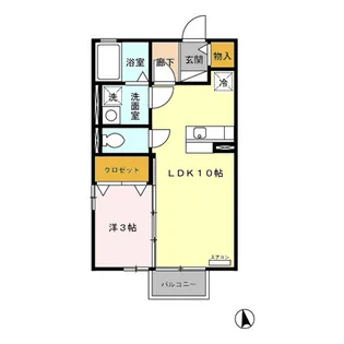 カーサ・ヴィオラ A【2階】の間取り