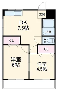 マンション西川端【3階】の間取り