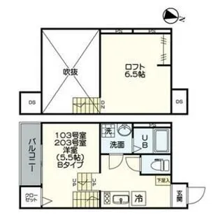 LUNA FORZA柴田【1階】の間取り