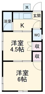 土方ハイツ【D号室】の間取り