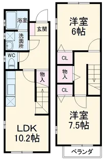 グレイストウフジ滝の水【1階】の間取り