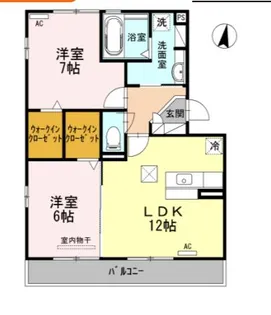 ヒルズ山神戸【1階】の間取り