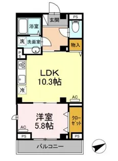 ウィズ【4階】の間取り