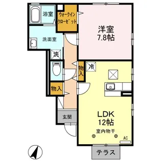 ローズコート A/B【1階】の間取り
