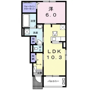 ベルローザ【1階】の間取り