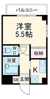 冬頭第2ビル【305号室】の間取り