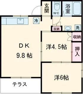 ホワイトバーチ【202号室】の間取り