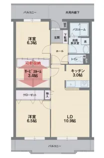 ソレイユM【3階】の間取り