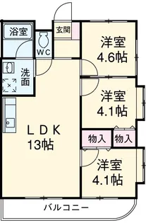 ジャンティ【201号室】の間取り