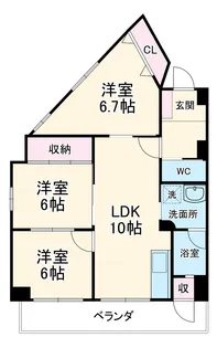 グランドパレス加納【7階】の間取り