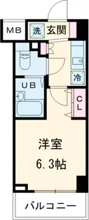 GENOVIA京成立石Ⅲskygarden【6階】の間取り