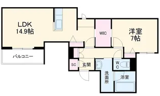 ナンバーアンフィニ【2階】の間取り
