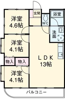 ジャンティ【407号室】の間取り