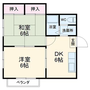 ERハイツ野比【103号室】の間取り
