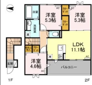 シティパル欅【2階】の間取り