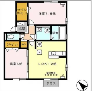 リビングタウン鈴鹿旭が丘 E棟【1階】の間取り