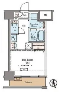 ラグゼナ北千住【4階】の間取り