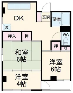三殿台マンション【2階】の間取り