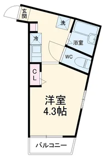 メルディア与野本町ⅡA【105号室】の間取り