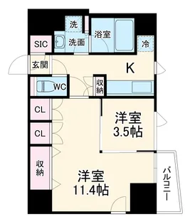 TRACK向ヶ丘遊園【10階】の間取り