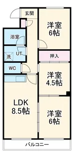 エミナンス竜美丘【103号室】の間取り