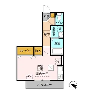 アクアマリン【111号室】の間取り