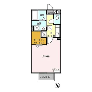 グランディール新正【1階】の間取り