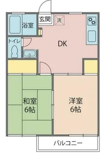 ポルシェ町田南大谷【1階】の間取り