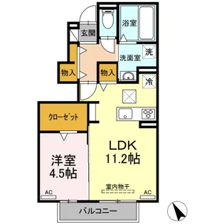 アぺーゴ A【1階】の間取り