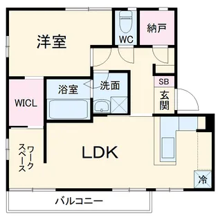 ジュネスIWAZU【2-202号室】の間取り