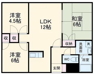 フローラルタウン C棟【1階】の間取り