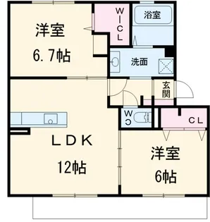 エスポワールⅢ【1階】の間取り