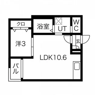 Warren Sukemitsu Ⅰ(ウォーレン スケミツ ワン)【101号室】の間取り
