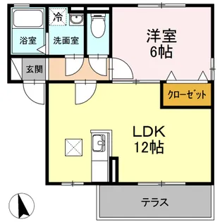 シエルコートII【1階】の間取り