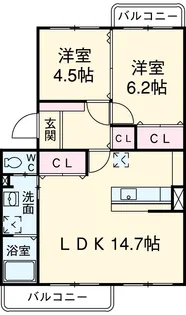 ベラージオ【103号室】の間取り