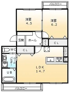 ベラージオ【303号室】の間取り