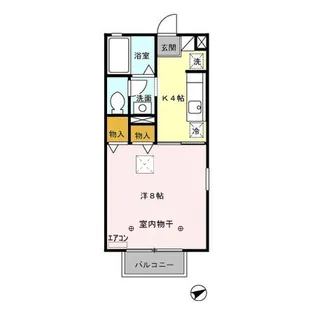 ベルフラワー B【1階】の間取り