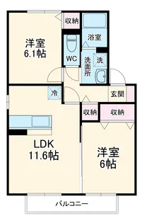 相原ヒルズ もも【2階】の間取り