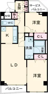 メインステージ千歳船橋【8階】の間取り