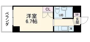 リアライズ伝馬【701号室】の間取り