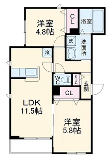 メゾンアイⅢ【1階】の間取り