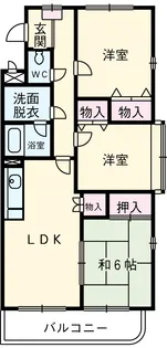 エクセル薮田S【201号室】の間取り