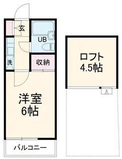 JOYフル六会【207号室】の間取り