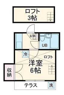 パレス六名【105号室】の間取り