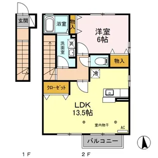 グラシアス D【2階】の間取り