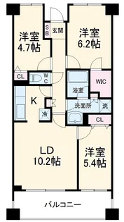 CASSIA横濱ガーデン山【4階】の間取り