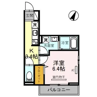 エストリヴィエール東川口【3階】の間取り